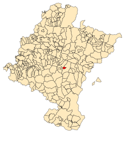 Kaart van Orísoain