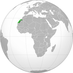 Localização do Sara Ocidental