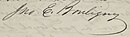 Firma di John Edward Bouligny