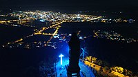 Panorâmica a noite do Cristo (Coração de Jesus), União da Vitoria e Porto União. Imagem Registrada do alto do morro do Cristo por Anilton B Junior/Marcos MoreiraPanorâmica a noite do Cristo (Coração de Jesus), União da Vitoria e Porto União. Imagem Registrada do alto do morro do Cristo por Anilton B Junior/Marcos Moreira