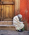 Alte Frau in San Miguel Allende, Guanajuato, Mexiko