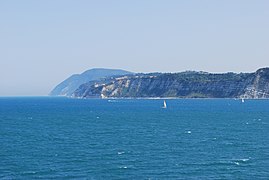 La vista de la ciudad desde la salida del puerto de Ancona