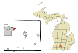 Location of Brownlee Park, Michigan