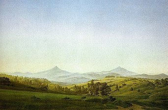 Menez Milešovka e Bohemia (1808)