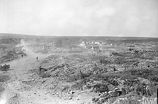 Les ruines du village en 1917.