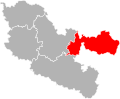 Localización de Arrondissements im Département Moselle