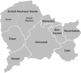 Paderborns 7 Stadtbezirke