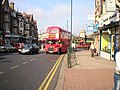 Routemaster unterwegs auf Linie 13 in Golders Green Richtung Endstation Aldwych