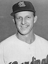 Portrait of Musial in a Cardinals uniform