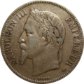 5 francos. Napoleón III (1869).[22]