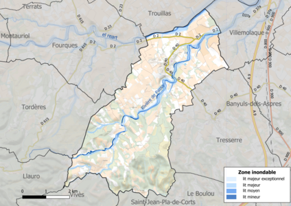 Carte des zones inondables.