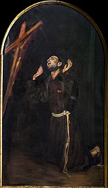 Saint François d'Assise en prière par Umberto Martina.