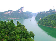 A far view of Banbianshan (半边山) - Half-Axed Mount