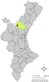 Розташування муніципалітету Бехіс у автономній спільноті Валенсія