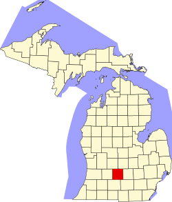 Vị trí quận Eaton trong tiểu bang Michigan ở Hoa Kỷ