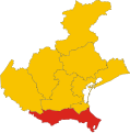 Collocatio finium Provinciae Rodigiensis in Regione Venetia.