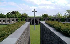 German War Grave of Huisnes-sur-Mer; hosting 11.956 German dead of World War II