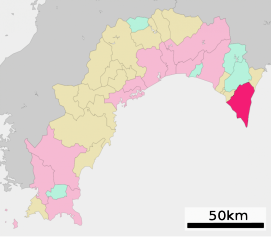 Lokasi Muroto di Prefektur Kōchi