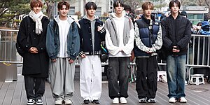 TWS in February 2024 Left to right: Youngjae, Jihoon, Hanjin, Dohoon, Kyungmin, and Shinyu