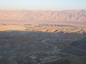 Закат над долиной Вади-эль-Араба. Вид из Израиля в сторону Иордании.