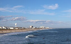 Wrightsville Beach shoreline seen from Crystal Pier