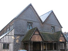 Essentage sur la façade occidentale de l'église Sainte-Catherine de Honfleur.