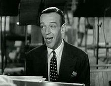 O actor, bailarín y cantaire estausunidense Fred Astaire, en una imachen d'a cinta Second Chorus (1940).
