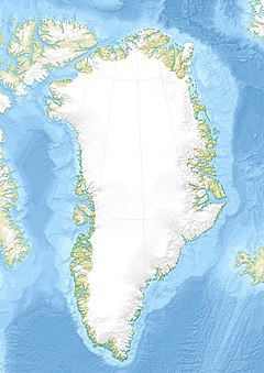 Ilulissat på kartan över Grönland