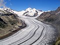 Grosser Aletschgletscher (Bernese Alps), view from Eggishorn (2.927 m), in the background Jungfrau (4.158 m), Jungfraujoch (3.454 m), Mönch (4.099 m), Trugberg and Eiger (3.970 m)