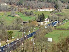 la RN 21 à Grun-Bordas, en Dordogne.