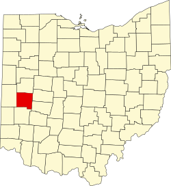 Miamin piirikunta Ohion kartalla