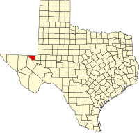 Округ Лавінг на мапі штату Техас highlighting