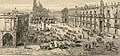 The plaza in 1883, by Thomas Brocklehurst.[7] The palace is in the back.