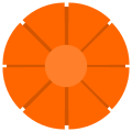 Nederland sin kokarde nyttar nasjonalfargen oransje.