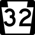 Pennsylvania Route 32 marker