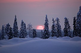 Lever du soleil à Härmänmäki.