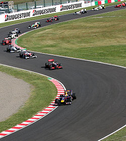 Första varvet av Japans Grand Prix 2009.