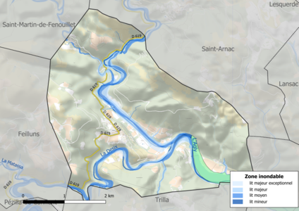 Carte des zones inondables.