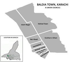 Baldia Town was divided into 8 Union Councils