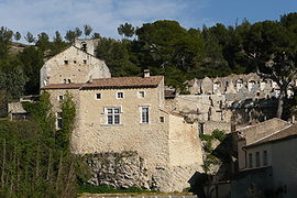 Partial view of Boulbon with Saint-Marcellin Chapel