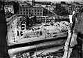 Derrière les ruines du château de Berlin, vue de l'académie en 1950.