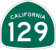 State Route 129 marker