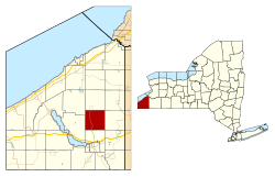 Location within Chautauqua County and New York