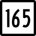 Route 165 marker