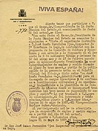 Suspensión de emprego e soldo, inhabilitación e traslado. 1937.