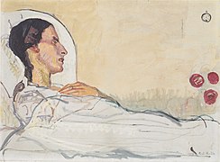 Valentine Godé-Darel im Krankenbett, 1914