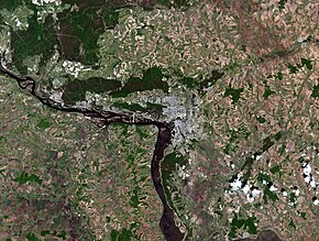 Казань и окрестности, космический снимок LandSat-5