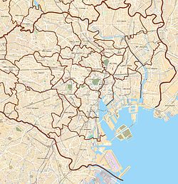 品川インターシティの位置（東京都区部内）