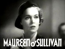 L'actriz irlandesa Maureen O'Sullivan, en una escena d'a cinta Woman Wanted (1935).