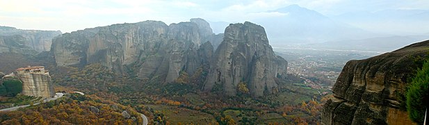 Panoramic view at the Monastery of Roussanou